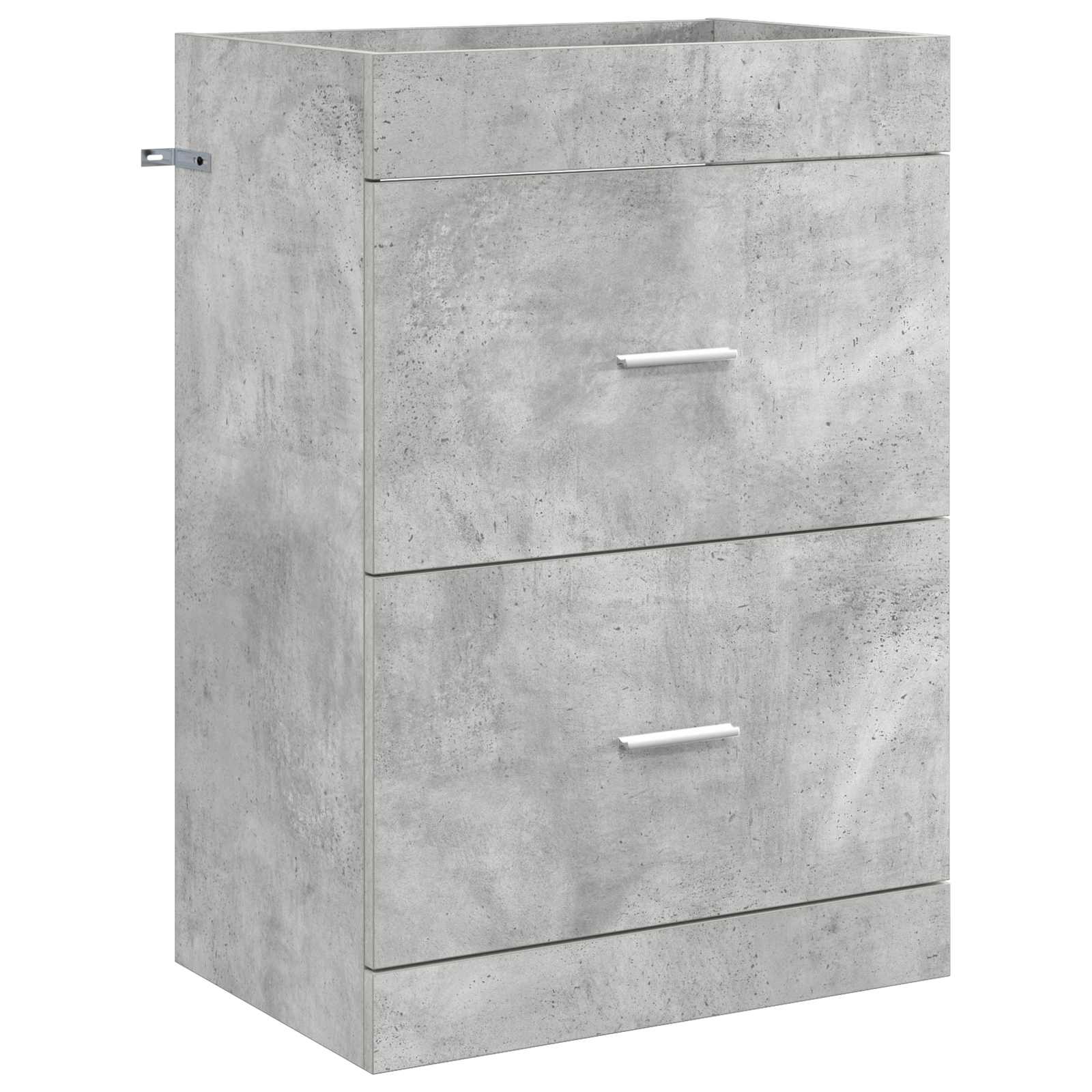 Badunterschrank Betongrau 56 x 37,5 x 81 cm Holzwerkstoff