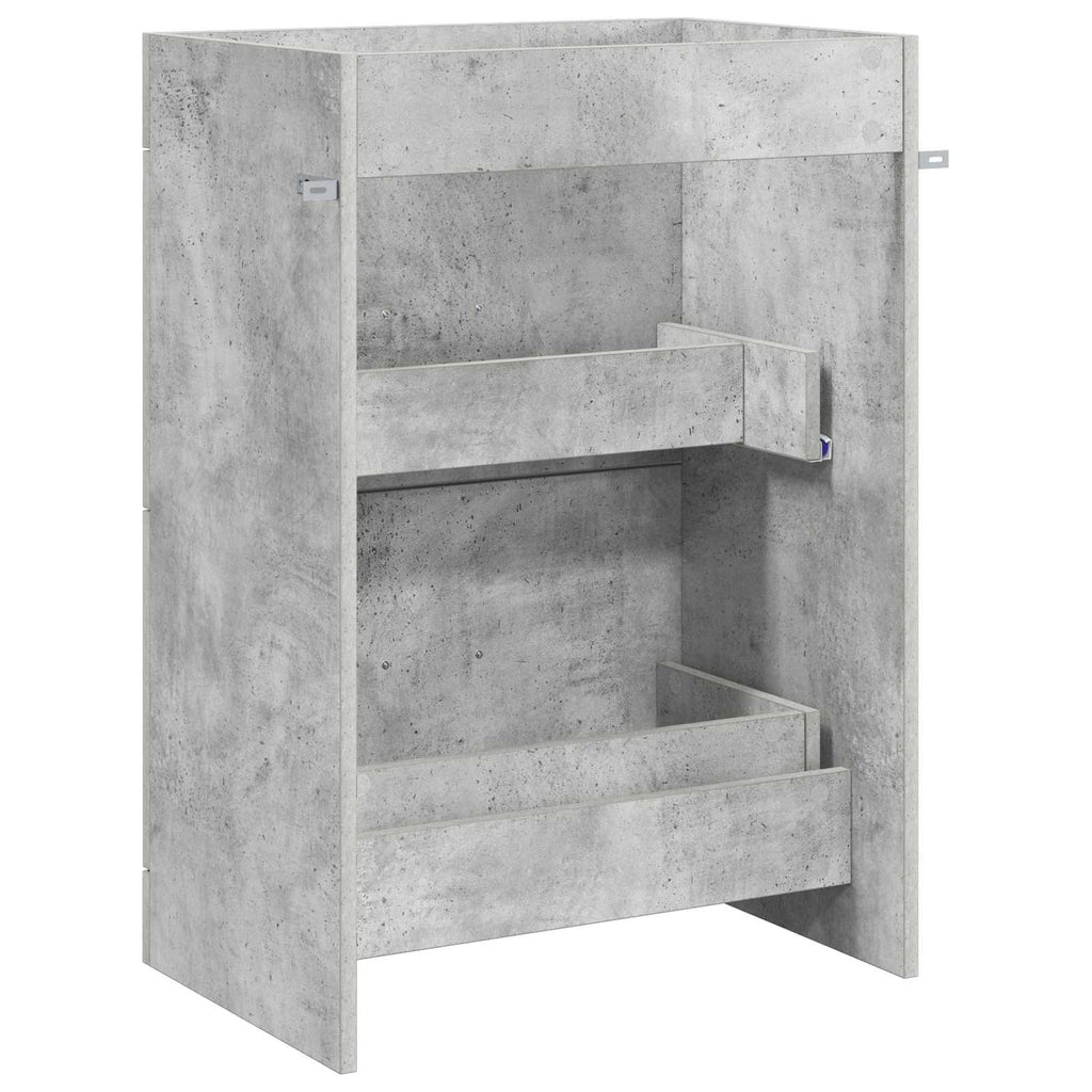 Badunterschrank Betongrau 56 x 37,5 x 81 cm Holzwerkstoff
