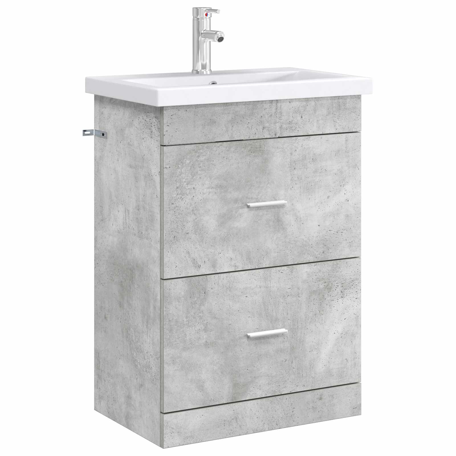 Badunterschrank Betongrau 56 x 37,5 x 81 cm Holzwerkstoff