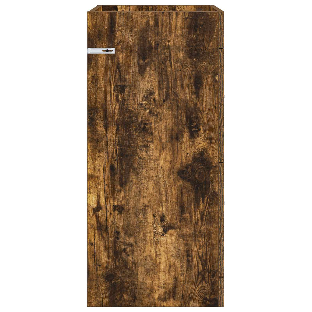 Badunterschrank Geräucherte Eiche 56 x 37,5 x 81 cm