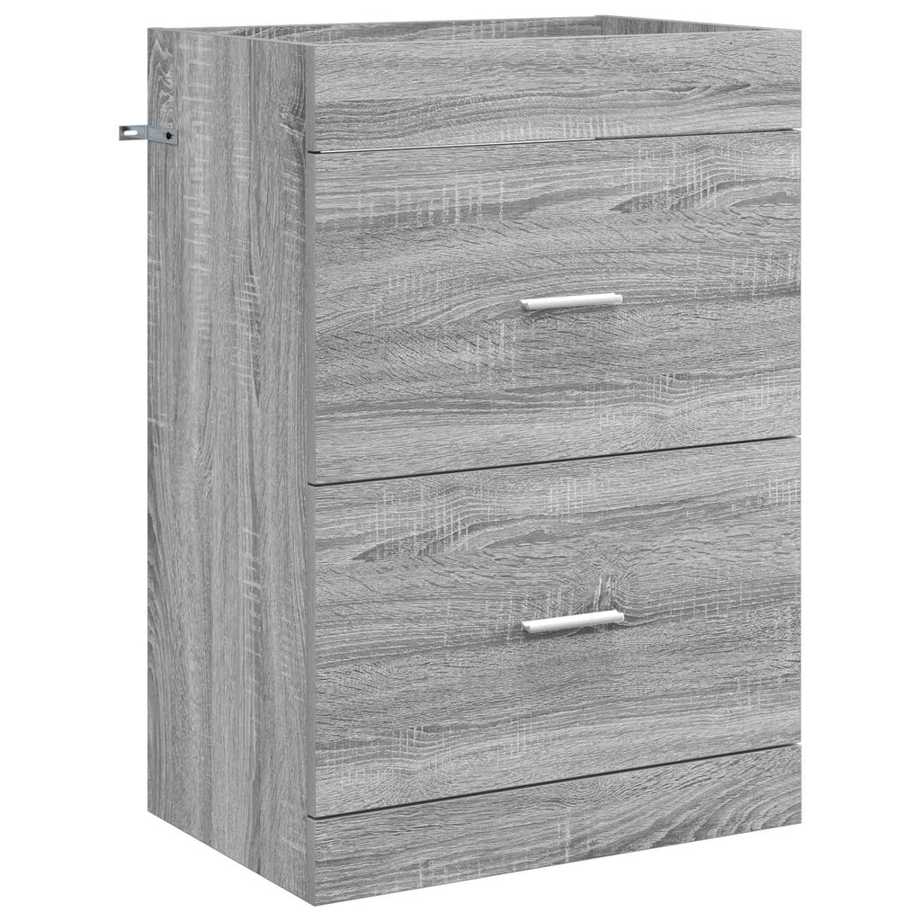 Badunterschrank Grau Sonoma 56 x 37,5 x 81 cm Holzwerkstoff