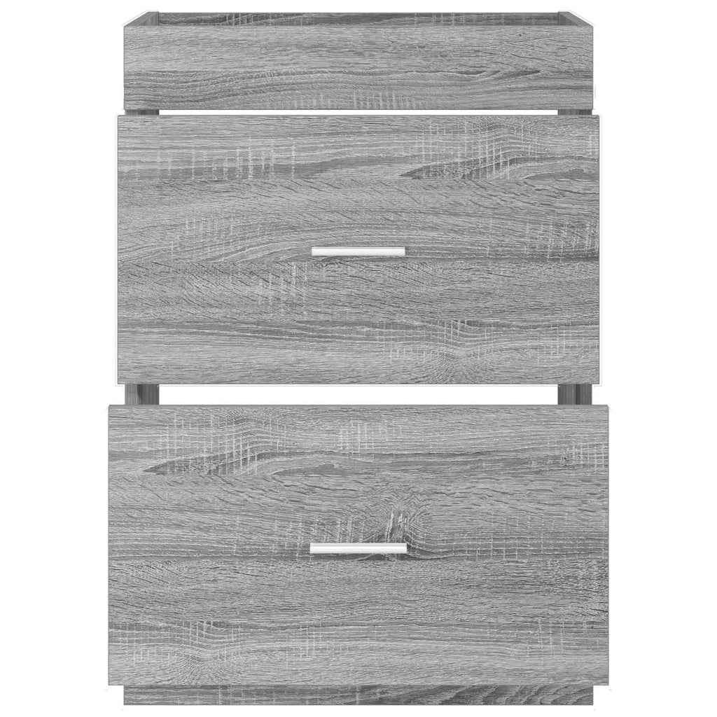 Badunterschrank Grau Sonoma 56 x 37,5 x 81 cm Holzwerkstoff