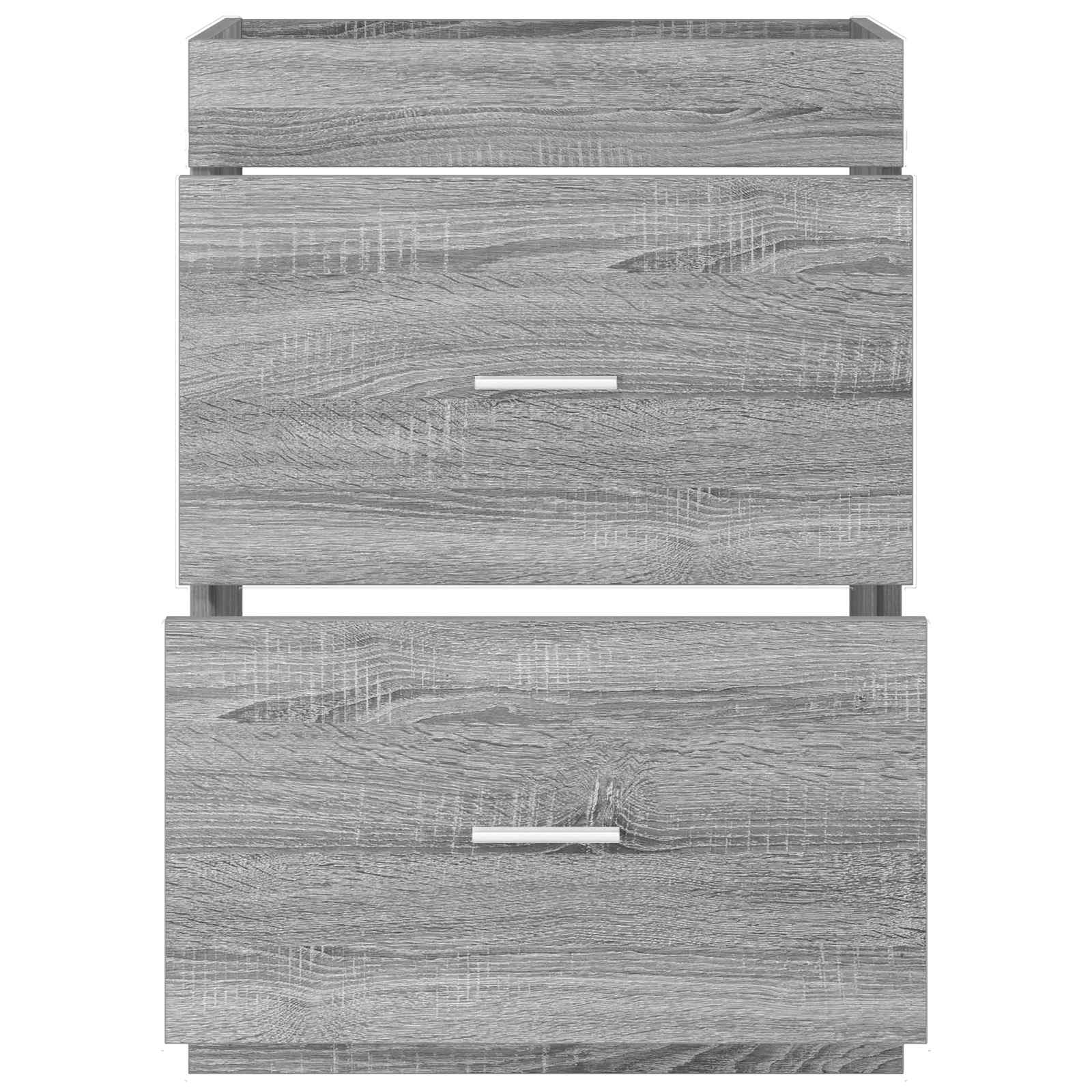 Badunterschrank Grau Sonoma 56 x 37,5 x 81 cm Holzwerkstoff