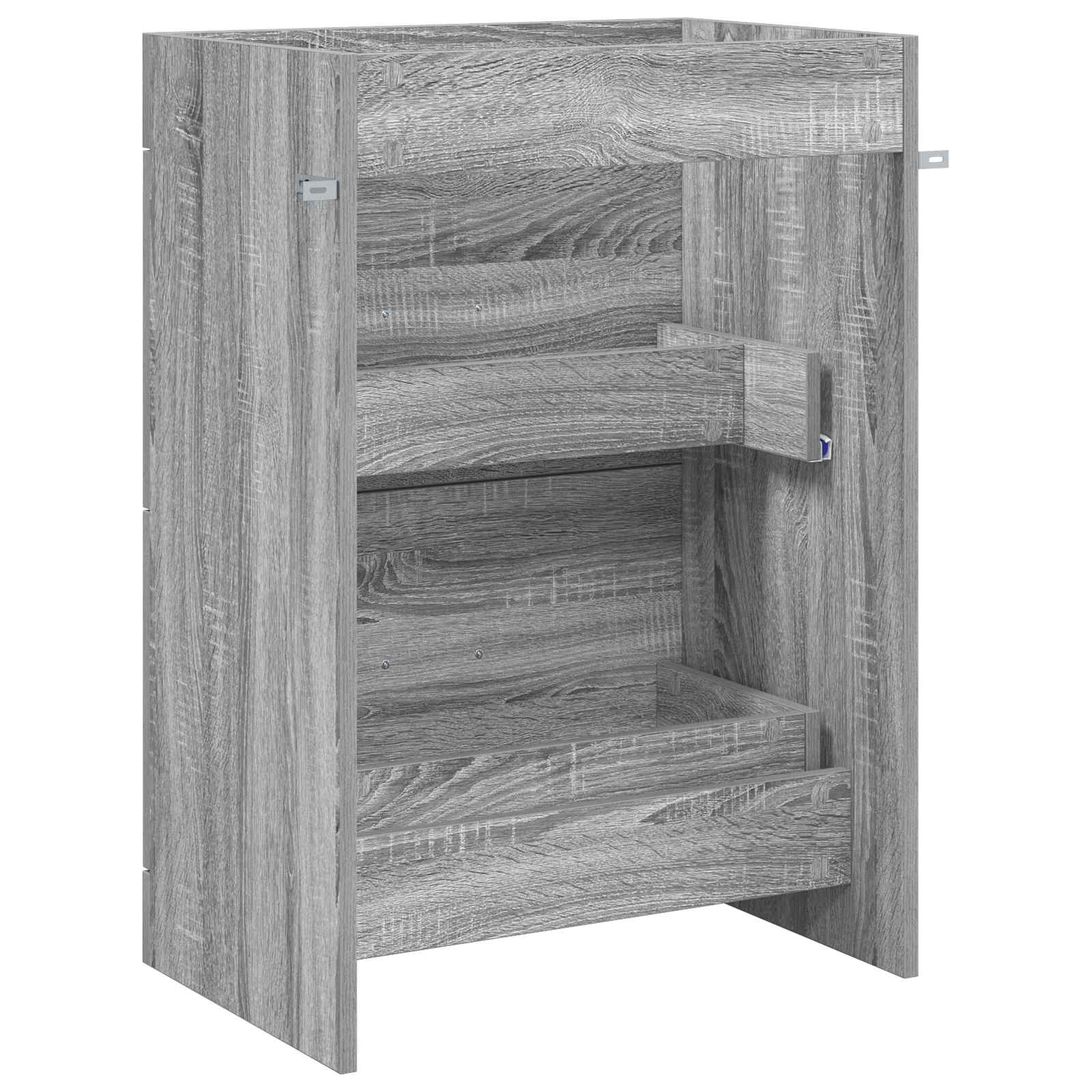 Badunterschrank Grau Sonoma 56 x 37,5 x 81 cm Holzwerkstoff