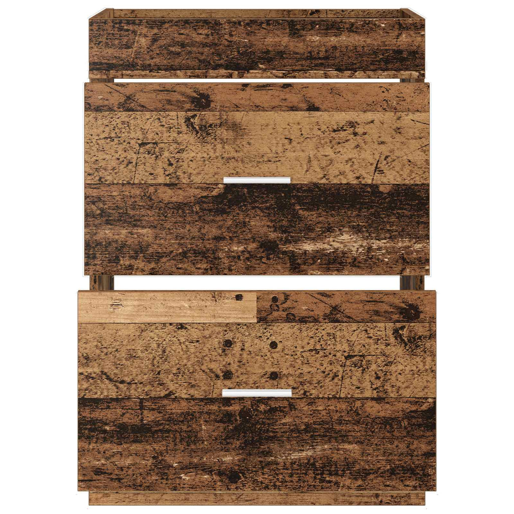 Badunterschrank Altholz 56 x 37,5 x 81 cm Holzwerkstoff