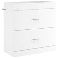 Badunterschrank Weiß 78,5 x 37,5 x 81 cm Holzwerkstoff