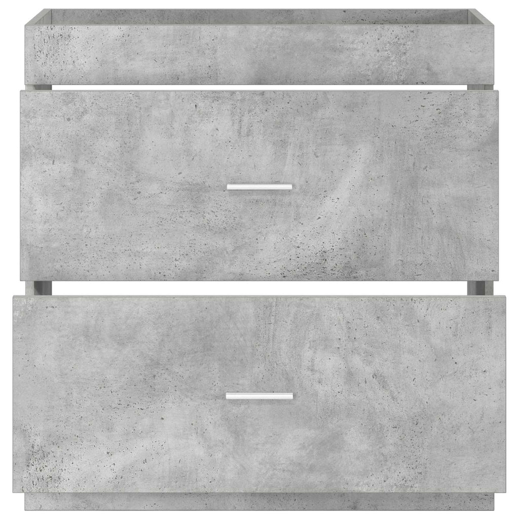 Badunterschrank Betongrau 78,5 x 37,5 x 81 cm Holzwerkstoff