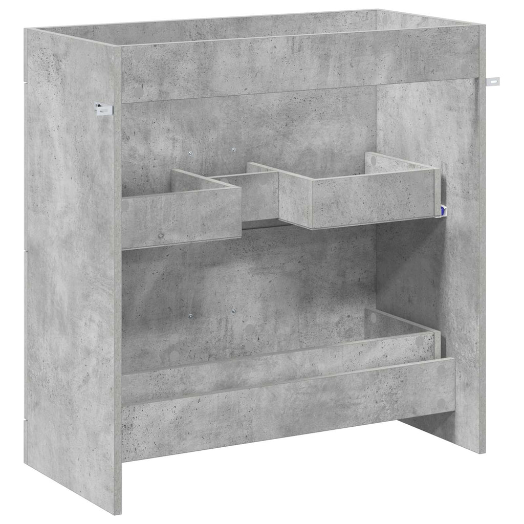 Badunterschrank Betongrau 78,5 x 37,5 x 81 cm Holzwerkstoff