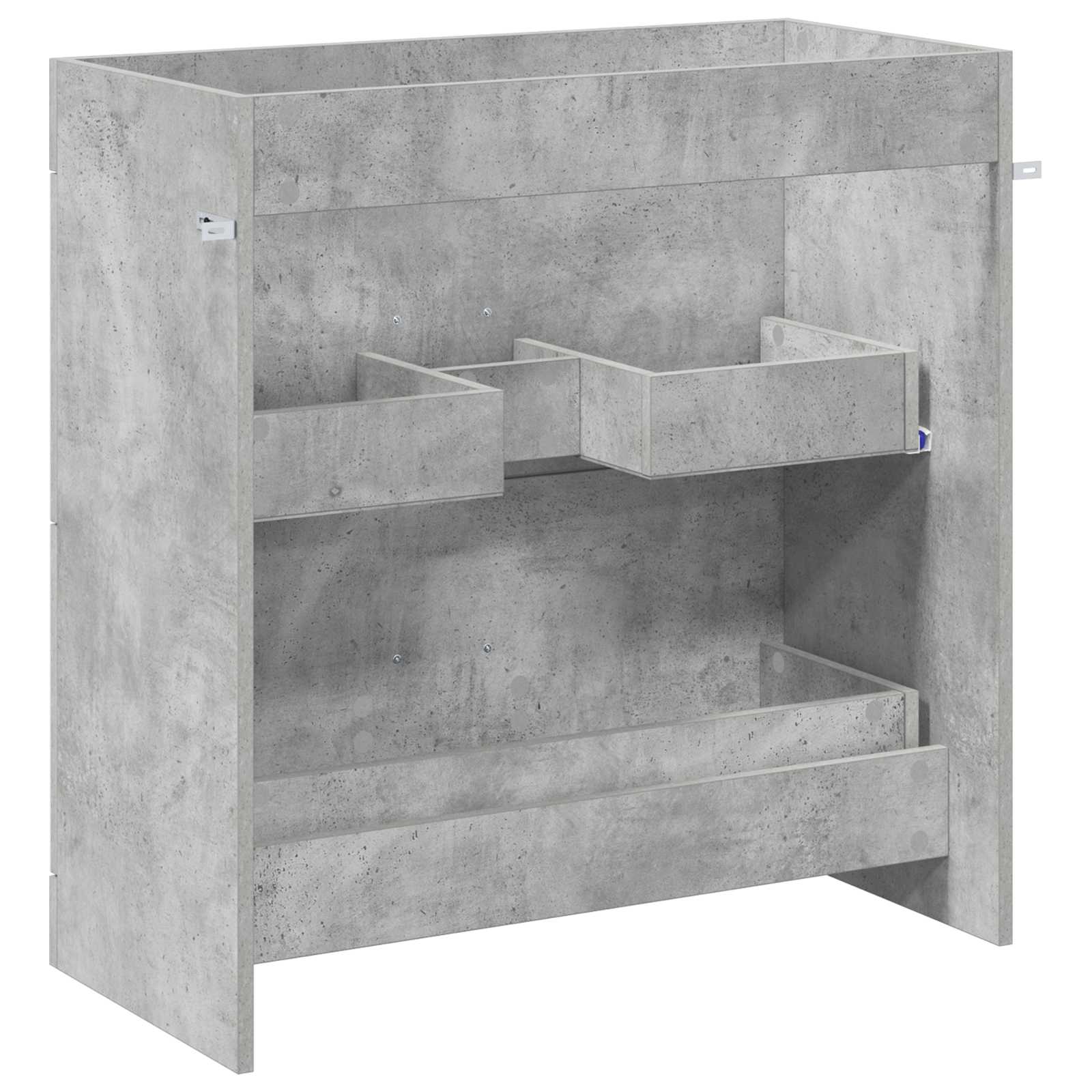 Badunterschrank Betongrau 78,5 x 37,5 x 81 cm Holzwerkstoff