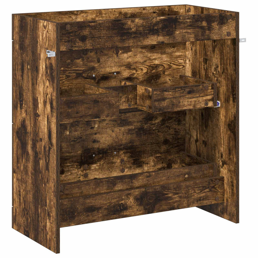 Badunterschrank Geräucherte Eiche 78,5 x 37,5 x 81 cm