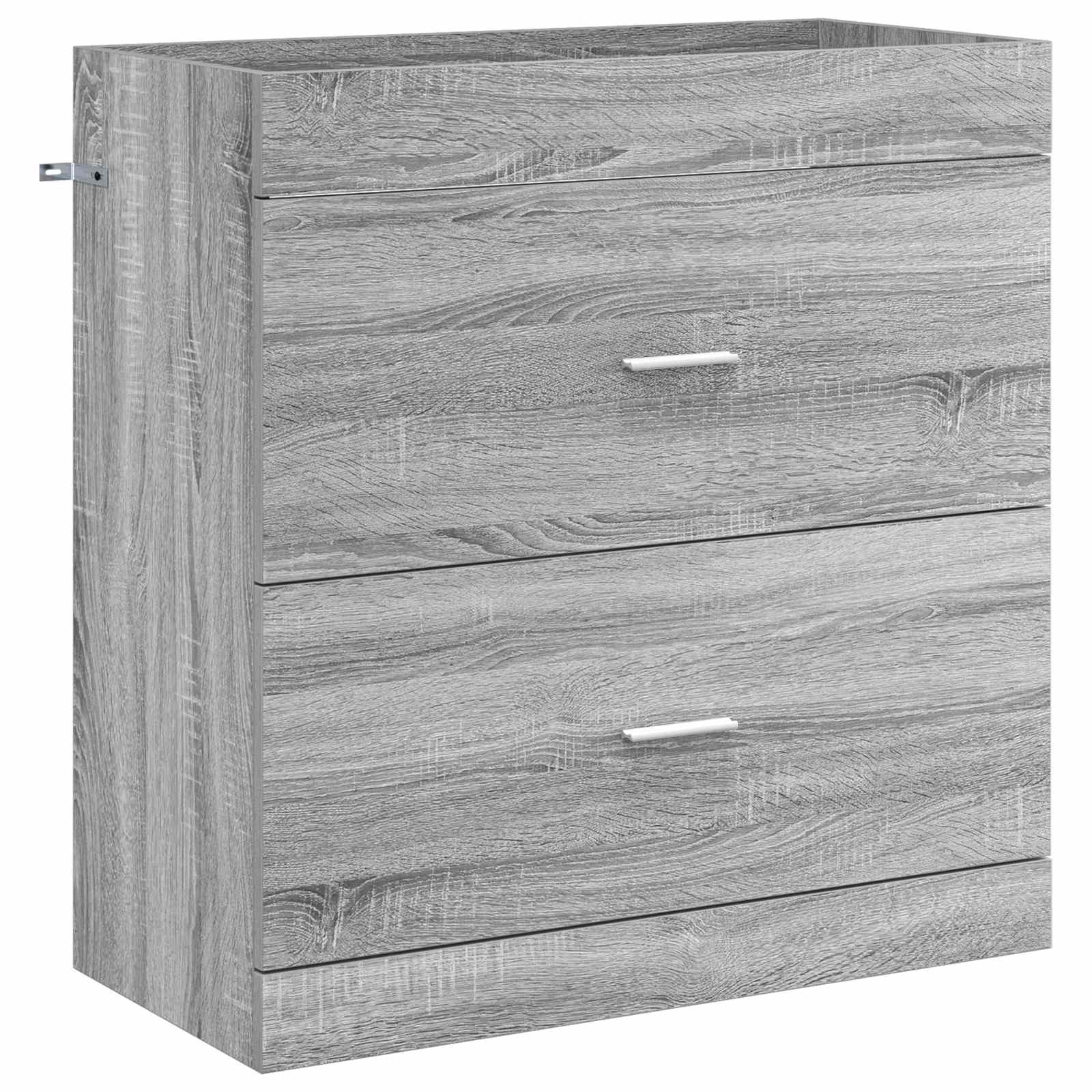 Badunterschrank Grau Sonoma 78,5 x 37,5 x 81 cm Holzwerkstoff