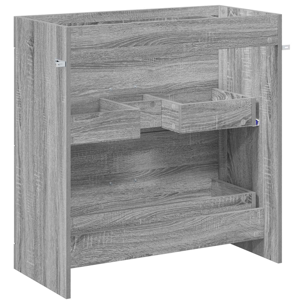 Badunterschrank Grau Sonoma 78,5 x 37,5 x 81 cm Holzwerkstoff