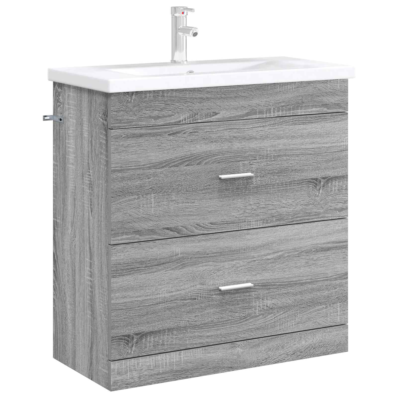 Badunterschrank Grau Sonoma 78,5 x 37,5 x 81 cm Holzwerkstoff