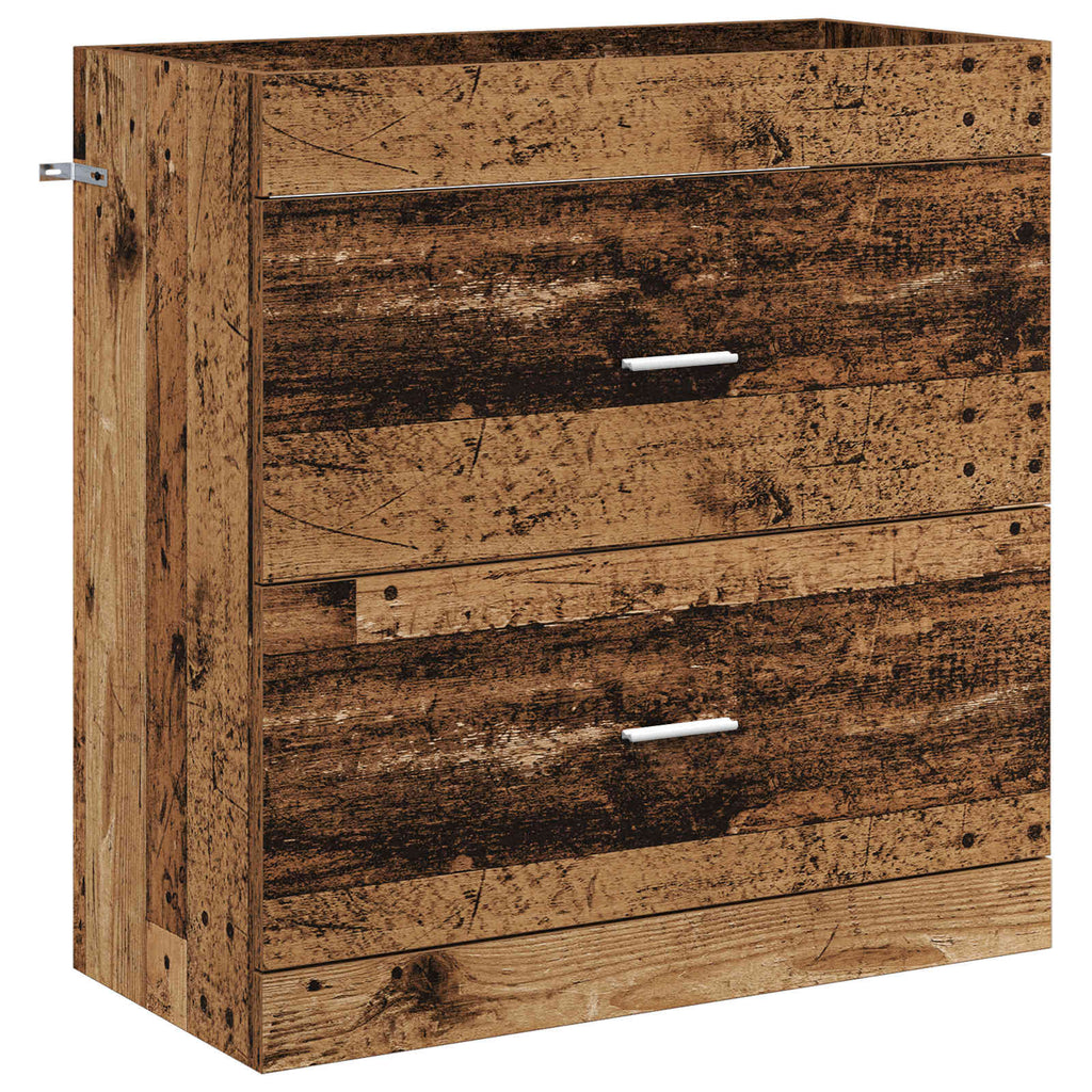 Badunterschrank Altholz 78,5 x 37,5 x 81 cm Holzwerkstoff