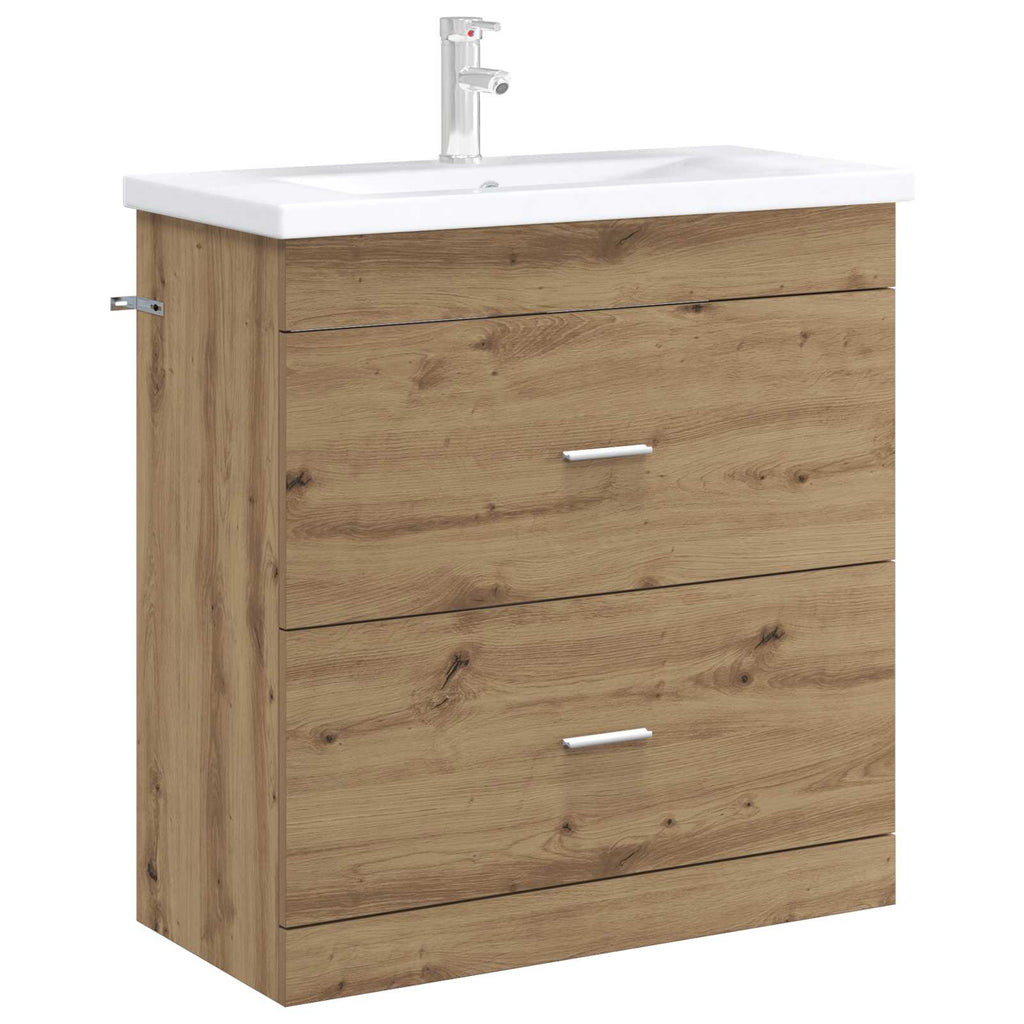 Badunterschrank Artisan-Eiche 78,5 x 37,5 x 81 cm Holzwerkstoff
