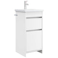 Badezimmerschrank mit Waschbecken Weiß 42 x 40 x 84,5 cm
