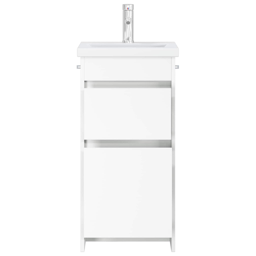 Badezimmerschrank mit Waschbecken Weiß 42 x 40 x 84,5 cm