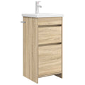 Badezimmerschrank mit Waschbecken Sonoma-Eiche