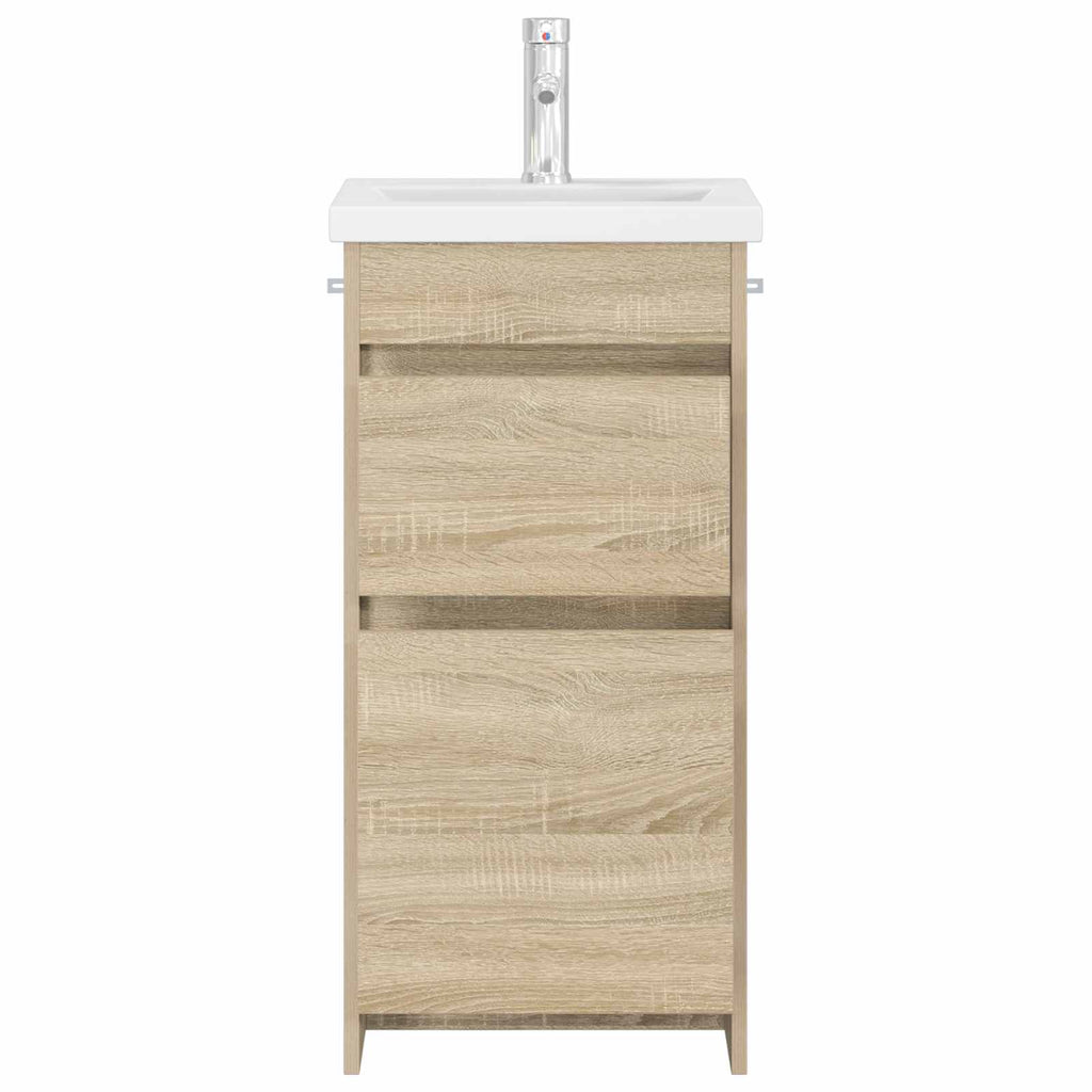 Badezimmerschrank mit Waschbecken Sonoma-Eiche
