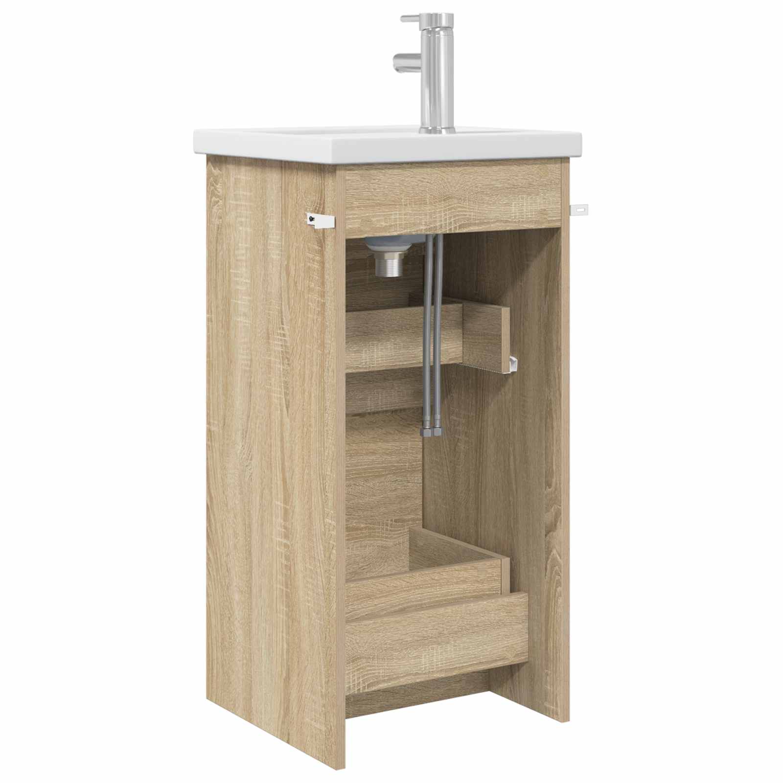 Badezimmerschrank mit Waschbecken Sonoma-Eiche