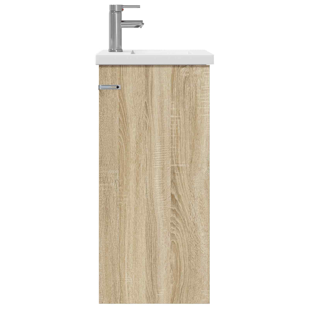 Badezimmerschrank mit Waschbecken Sonoma-Eiche