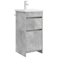 Badezimmerschrank mit Waschbecken Betongrau 42 x 40 x 84,5 cm