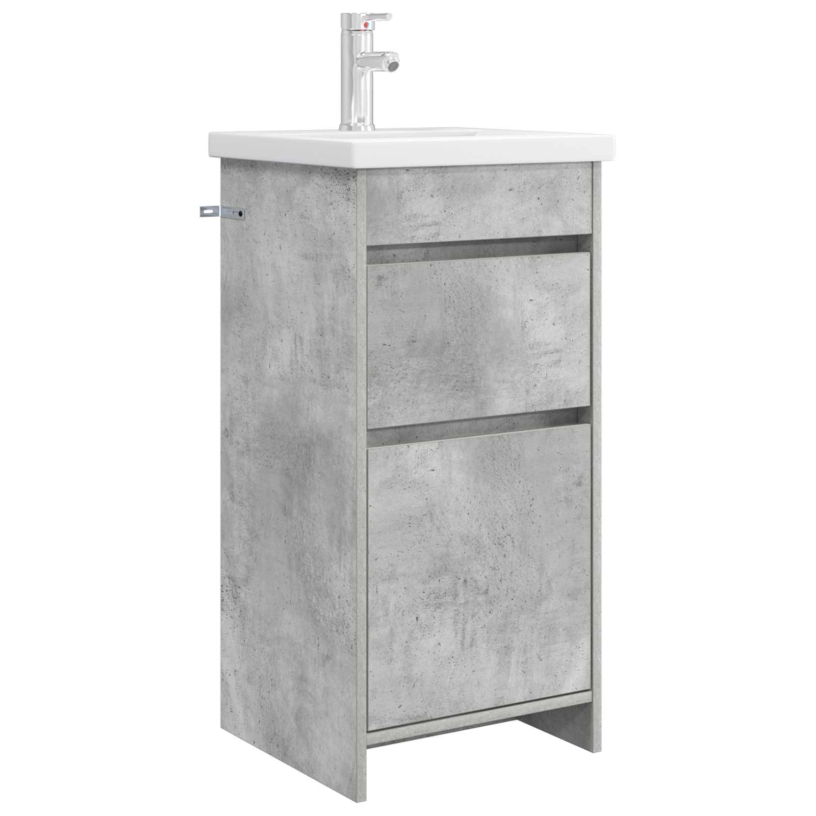 Badezimmerschrank mit Waschbecken Betongrau 42 x 40 x 84,5 cm