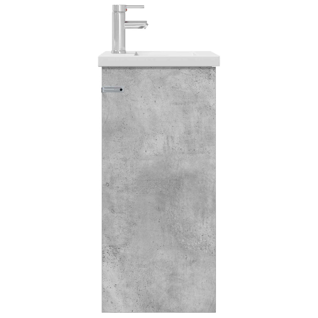 Badezimmerschrank mit Waschbecken Betongrau 42 x 40 x 84,5 cm