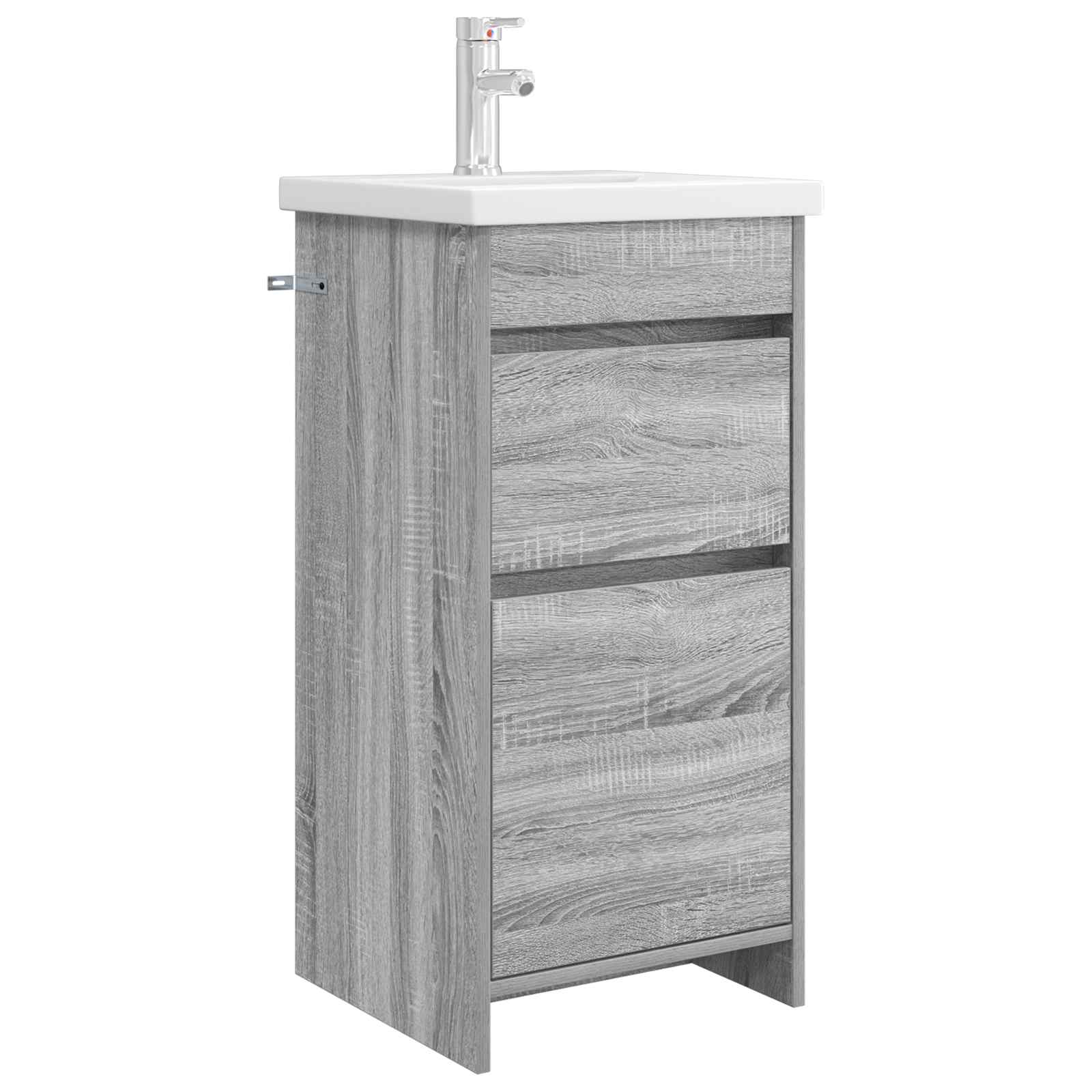 Badezimmerschrank mit Waschbecken Grau Sonoma 42 x 40 x 84,5 cm