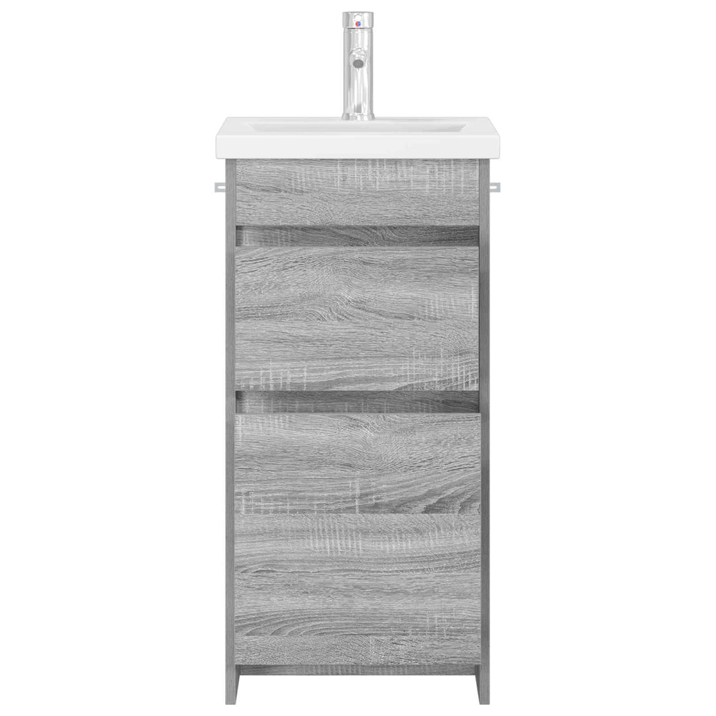 Badezimmerschrank mit Waschbecken Grau Sonoma 42 x 40 x 84,5 cm
