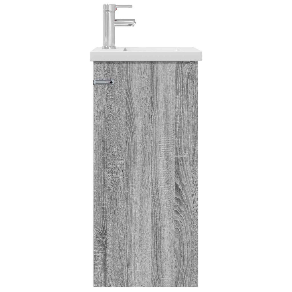 Badezimmerschrank mit Waschbecken Grau Sonoma 42 x 40 x 84,5 cm