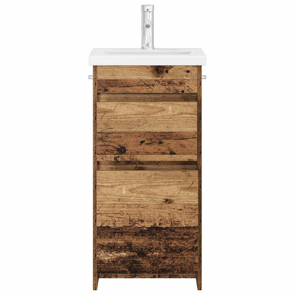 Badezimmerschrank mit Waschbecken Altholz 42 x 40 x 84,5 cm