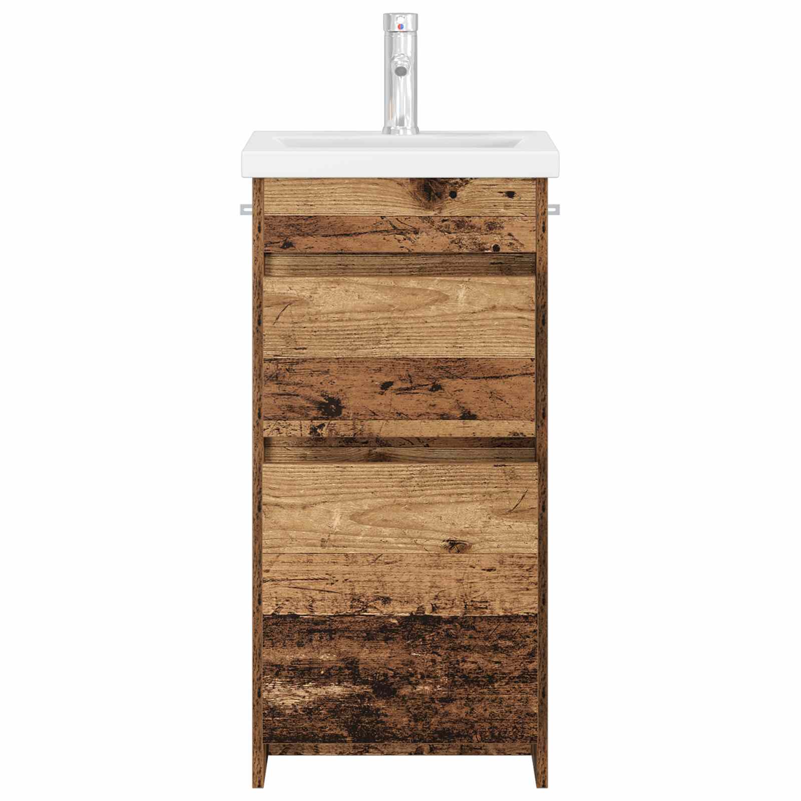 Badezimmerschrank mit Waschbecken Altholz 42 x 40 x 84,5 cm