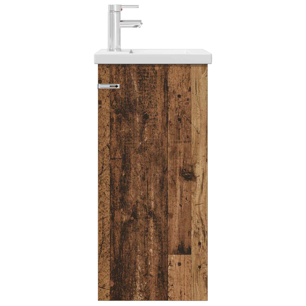 Badezimmerschrank mit Waschbecken Altholz 42 x 40 x 84,5 cm