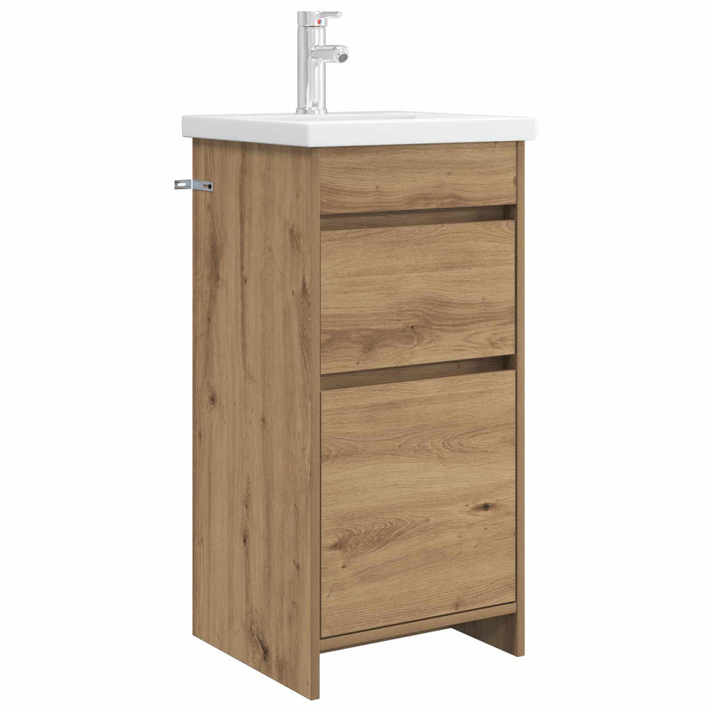 Badezimmerschrank mit Waschbecken Artisan-Eiche