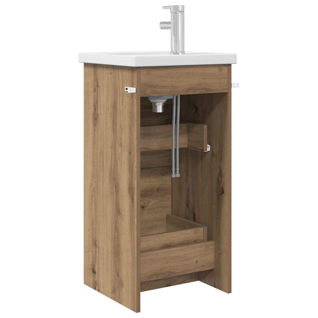 Badezimmerschrank mit Waschbecken Artisan-Eiche