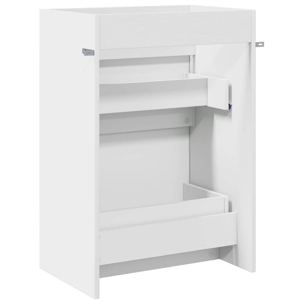Badunterschrank Weiß 56 x 37,5 x 81 cm Holzwerkstoff