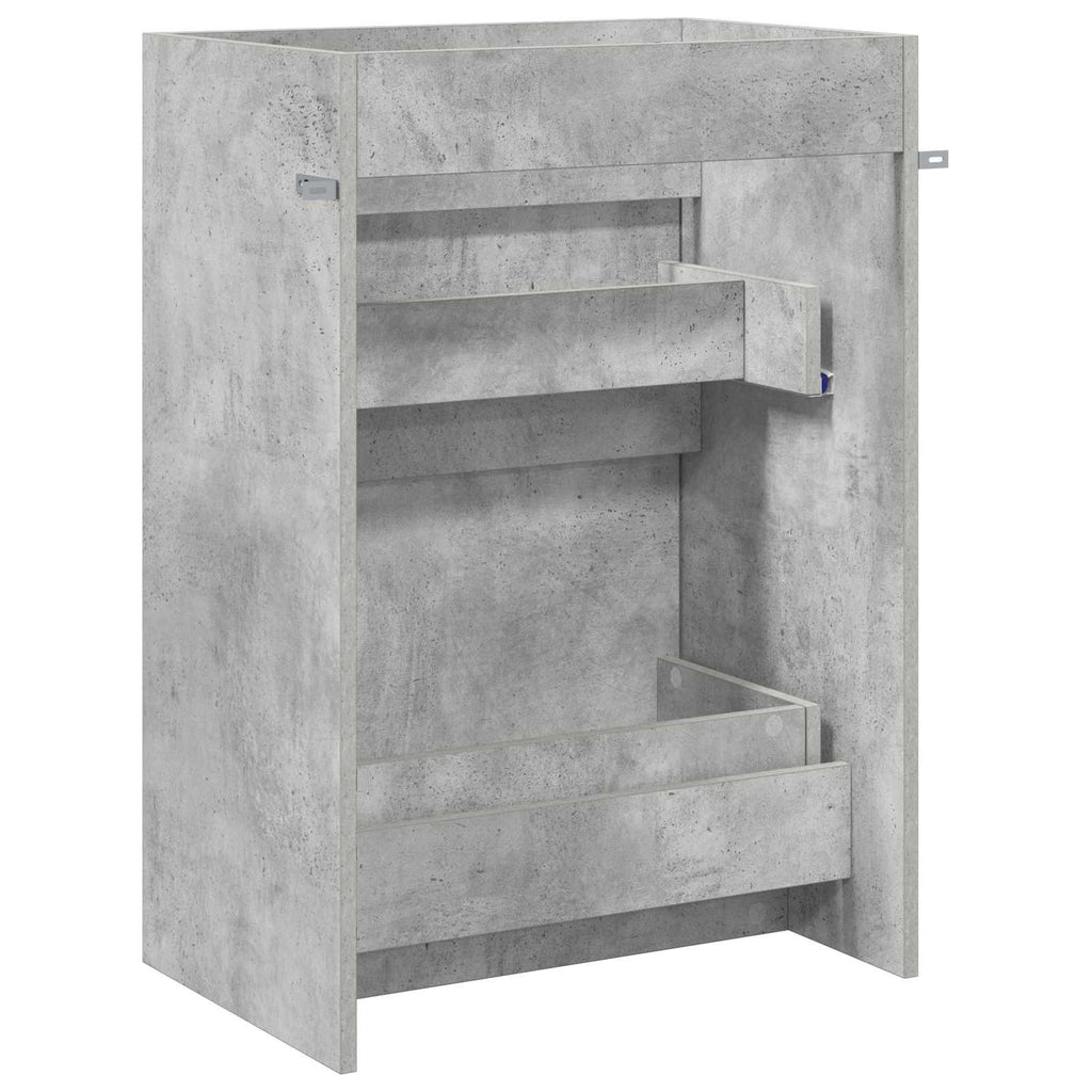 Badunterschrank Betongrau 56 x 37,5 x 81 cm Holzwerkstoff