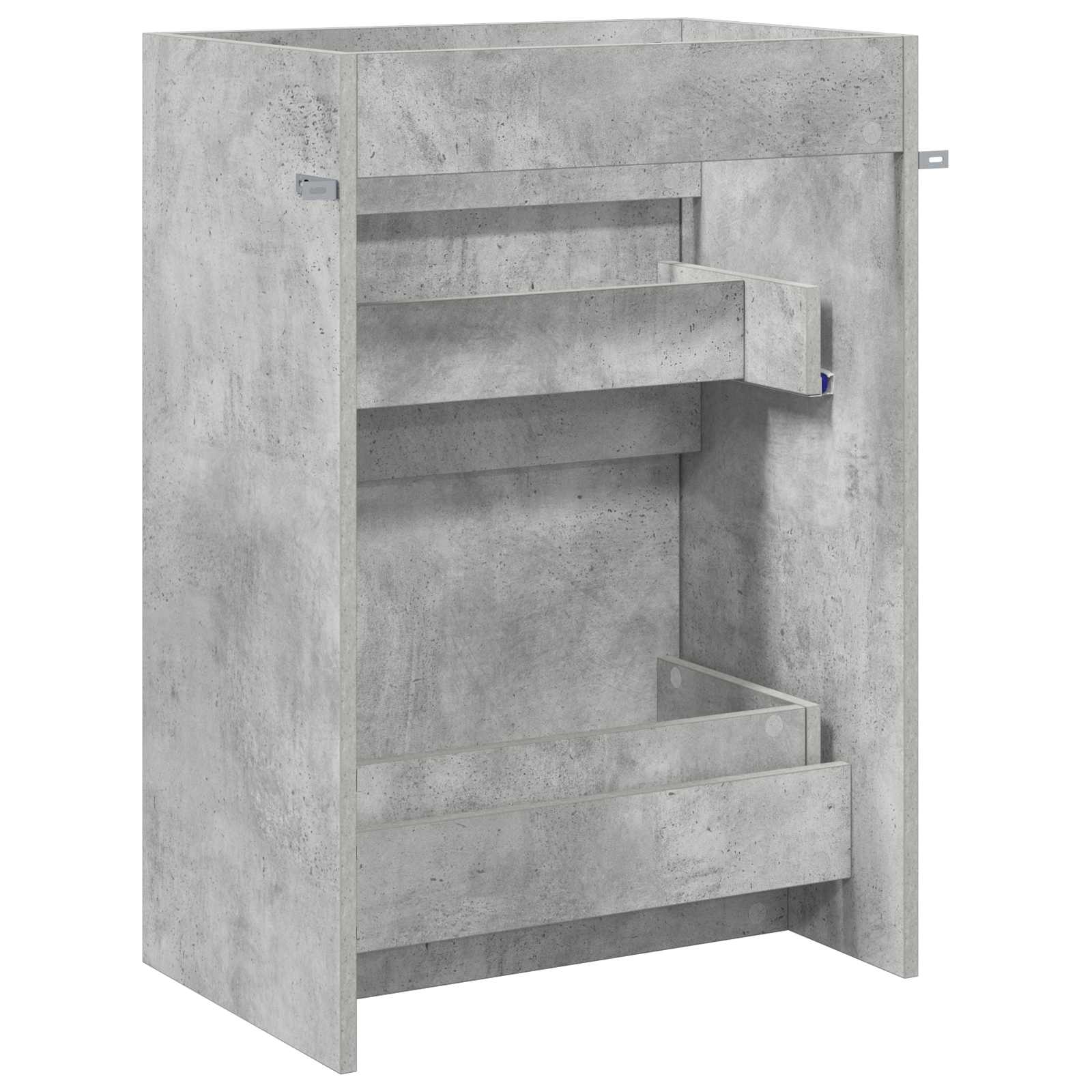Badunterschrank Betongrau 56 x 37,5 x 81 cm Holzwerkstoff