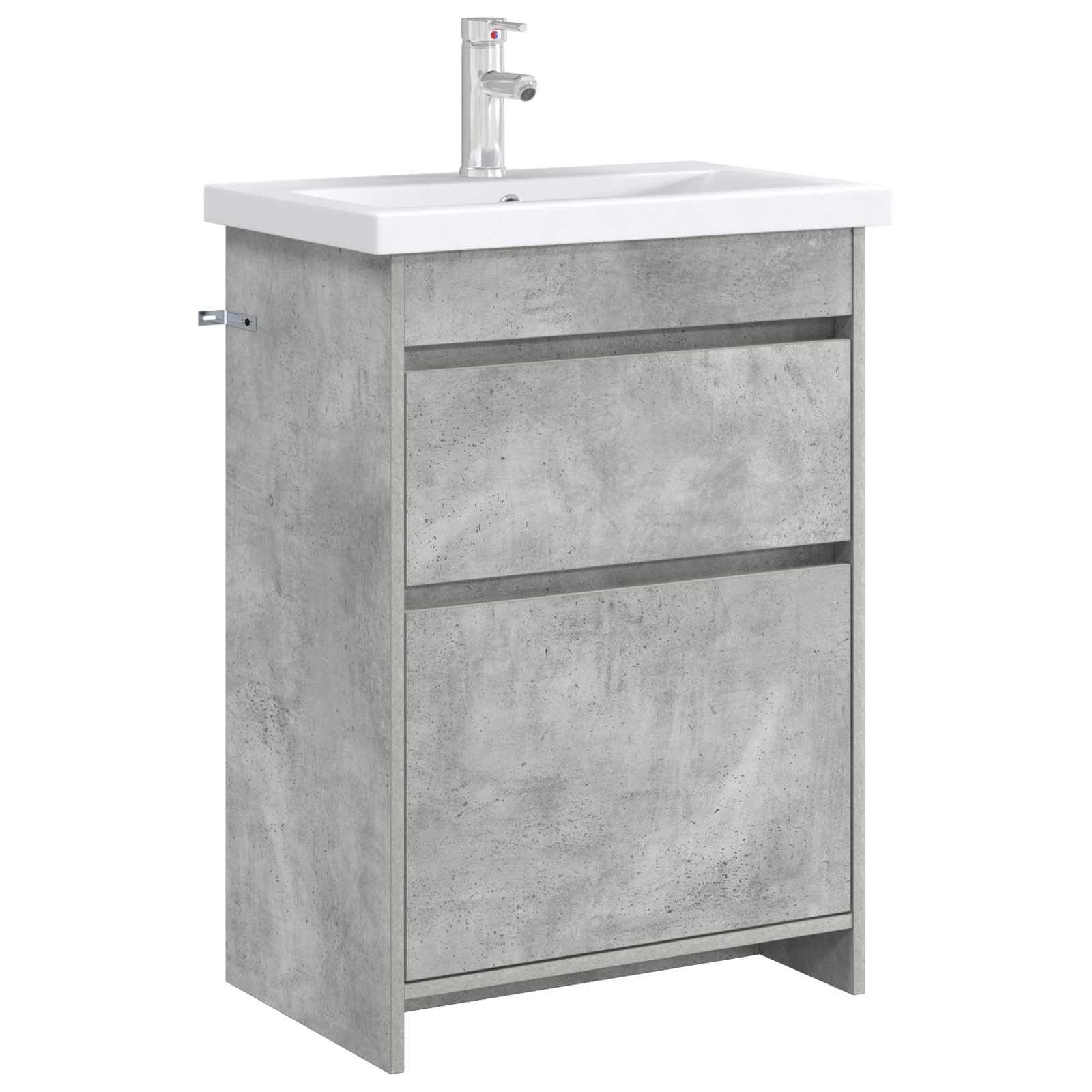 Badunterschrank Betongrau 56 x 37,5 x 81 cm Holzwerkstoff