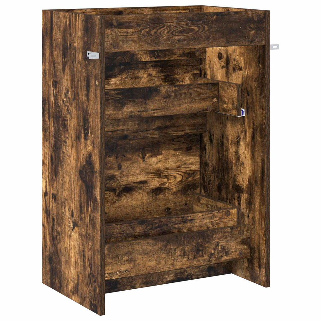Badunterschrank Geräucherte Eiche 56 x 37,5 x 81 cm