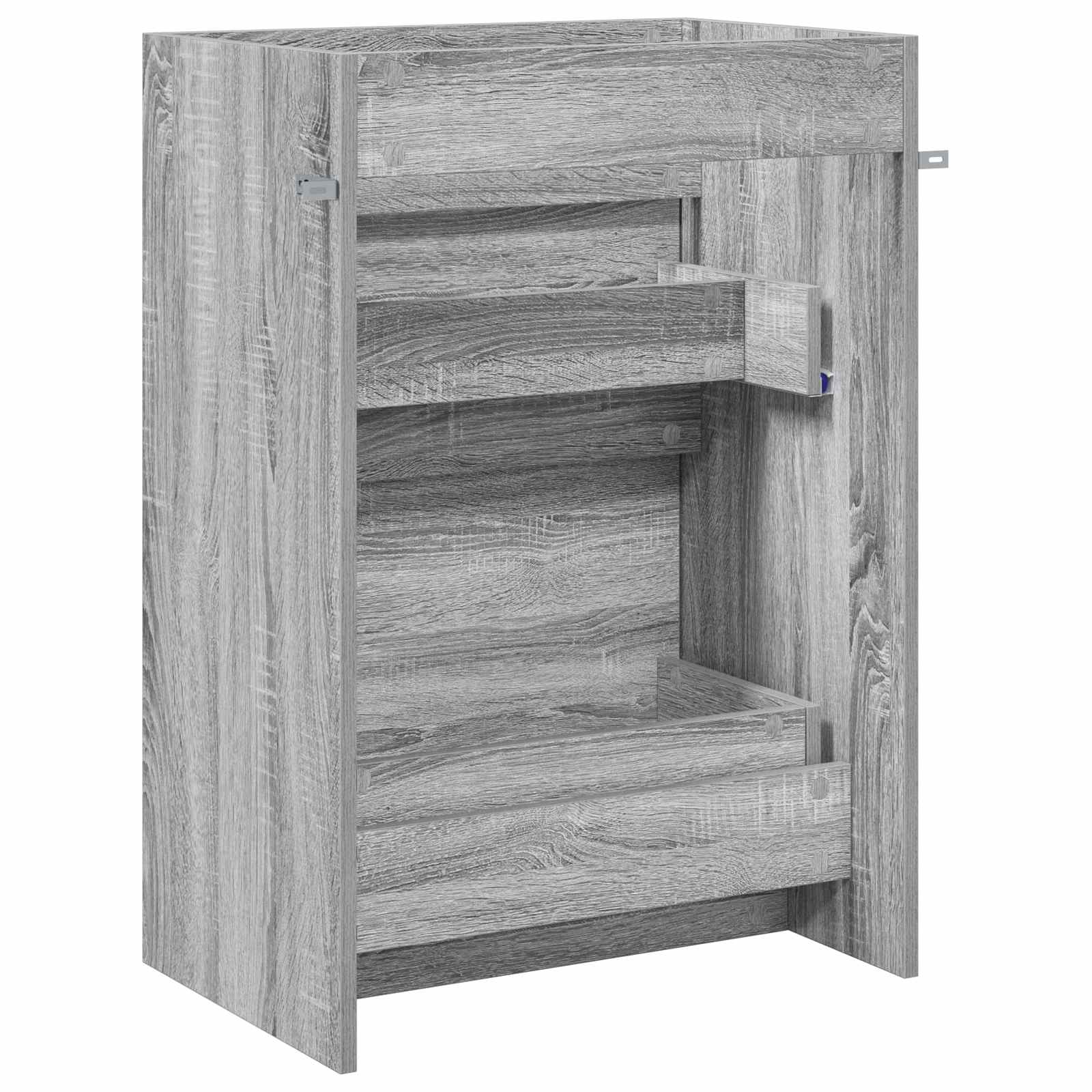 Badunterschrank Grau Sonoma 56 x 37,5 x 81 cm Holzwerkstoff