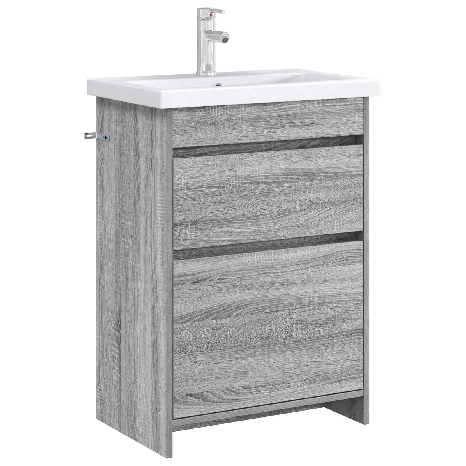 Badunterschrank Grau Sonoma 56 x 37,5 x 81 cm Holzwerkstoff