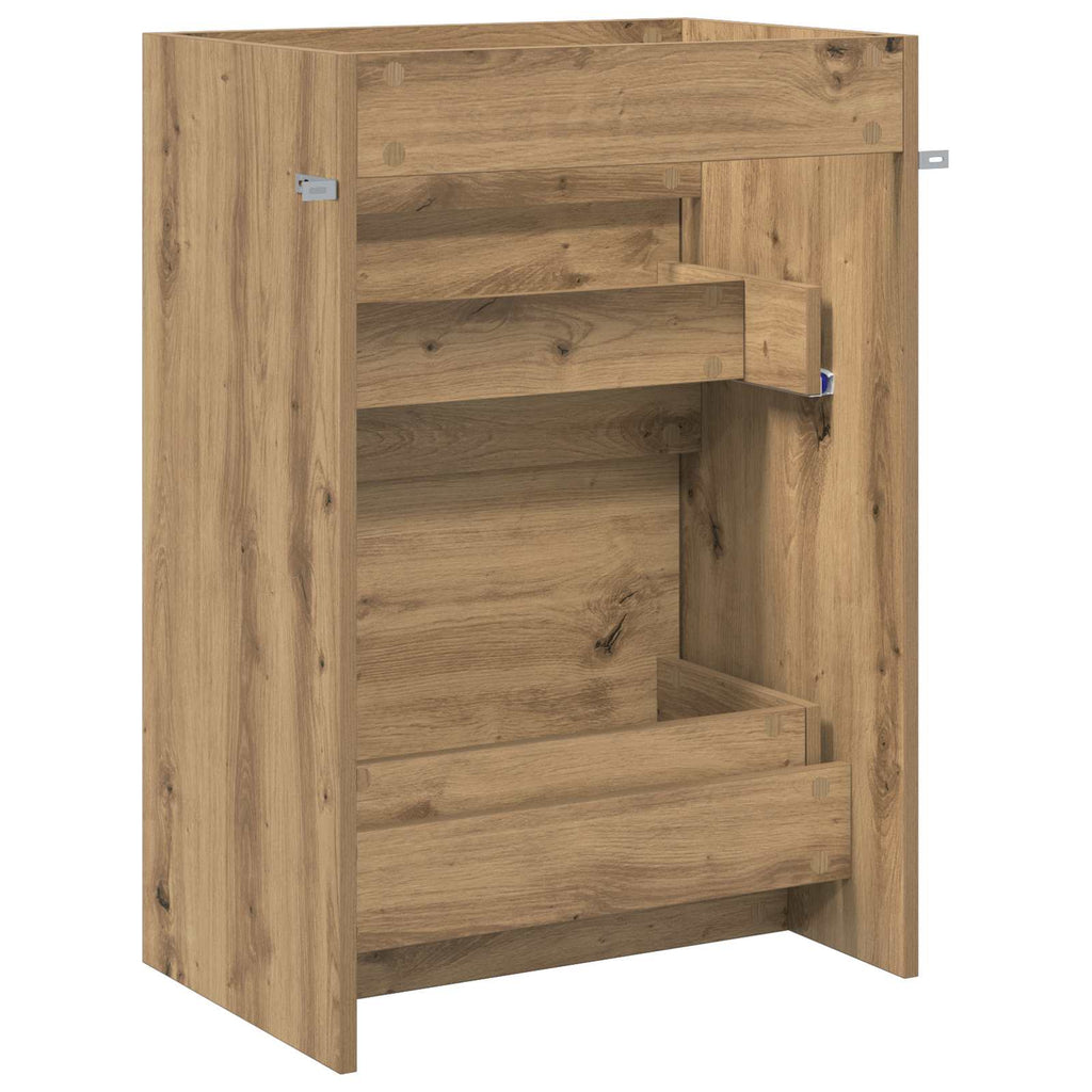 Badunterschrank Artisan-Eiche 56 x 37,5 x 81 cm Holzwerkstoff