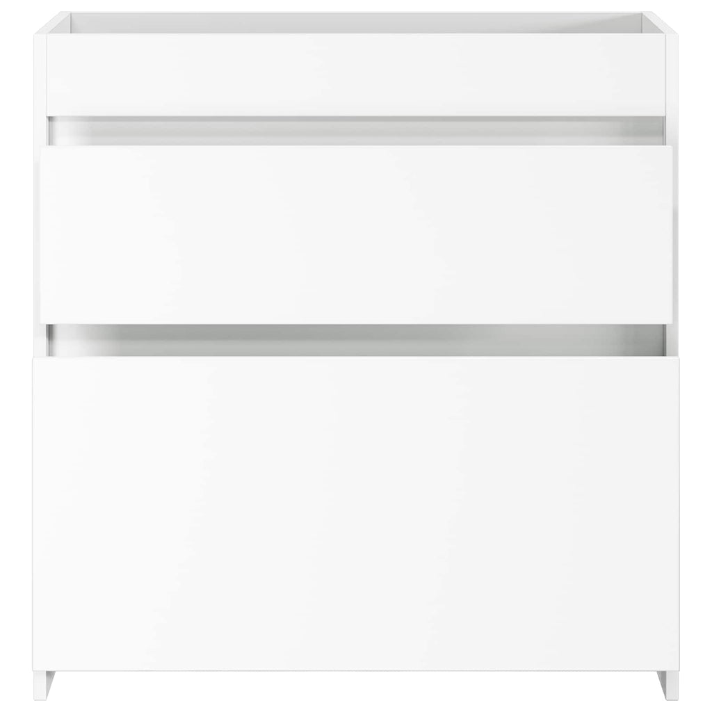 Badunterschrank Weiß 78,5 x 37,5 x 81 cm Holzwerkstoff