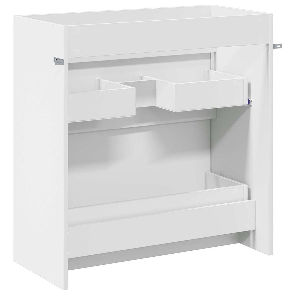 Badunterschrank Weiß 78,5 x 37,5 x 81 cm Holzwerkstoff
