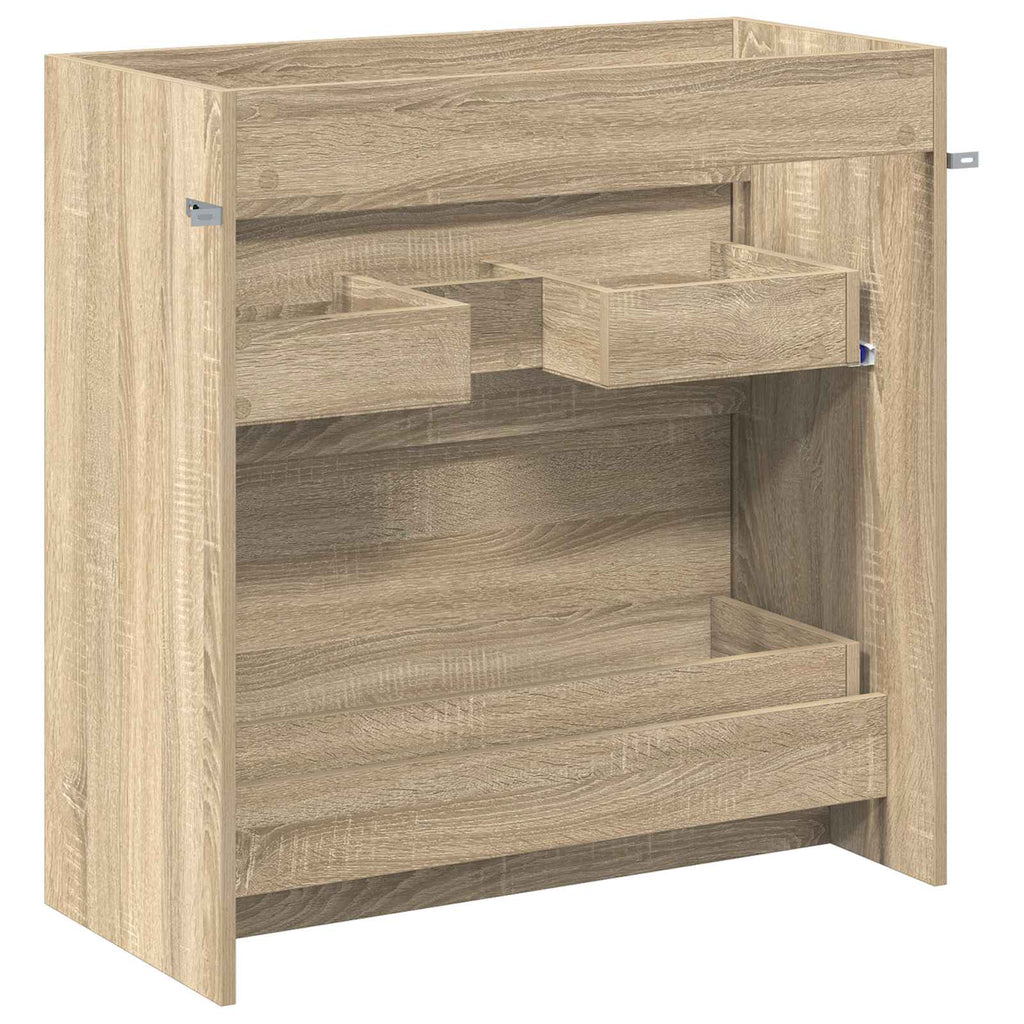 Badunterschrank Sonoma-Eiche 78,5 x 37,5 x 81 cm Holzwerkstoff