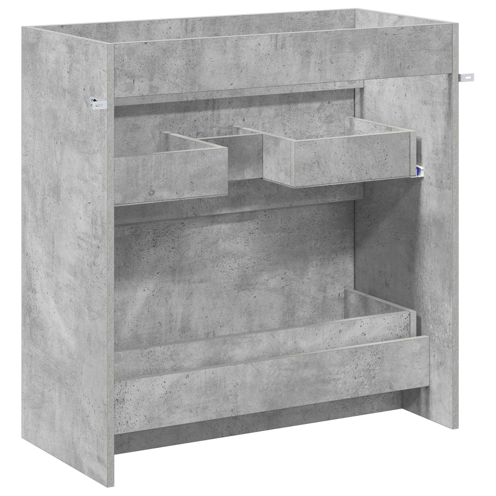 Badunterschrank Betongrau 78,5 x 37,5 x 81 cm Holzwerkstoff