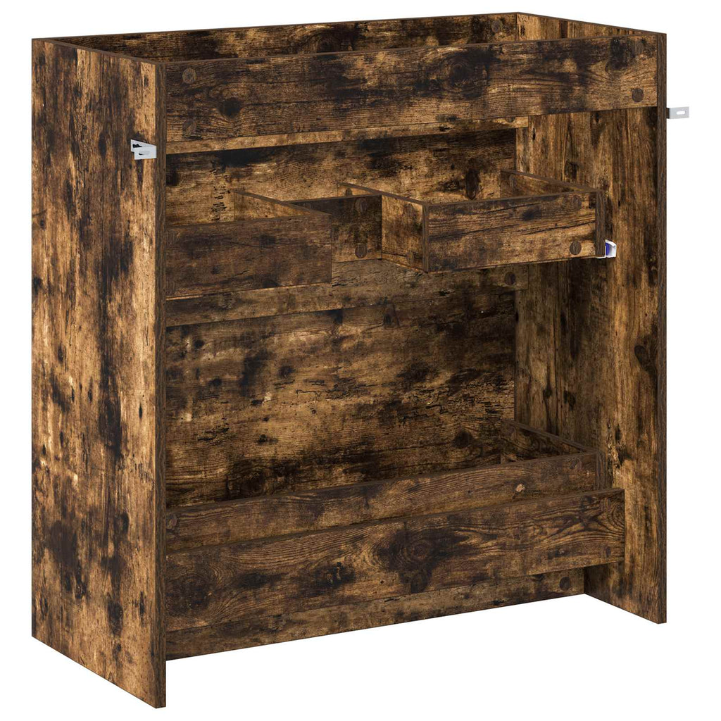 Badunterschrank Geräucherte Eiche 78,5 x 37,5 x 81 cm