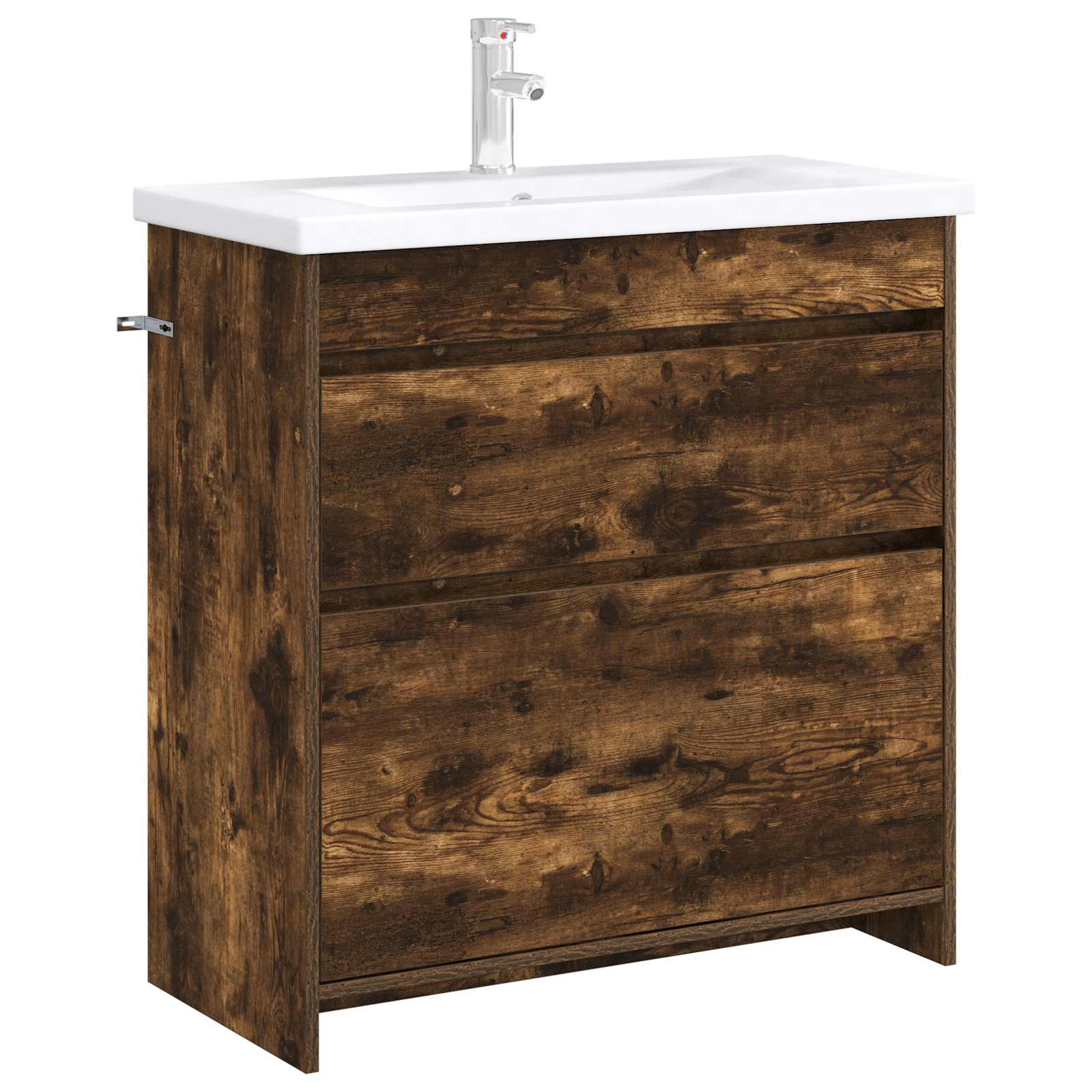 Badunterschrank Geräucherte Eiche 78,5 x 37,5 x 81 cm